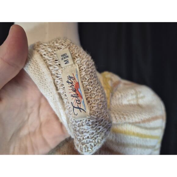 Faherty Womens Yellowtail Dragon Fly Path B Homeland Cardigan Sweater Medium - Picture 9 of 9